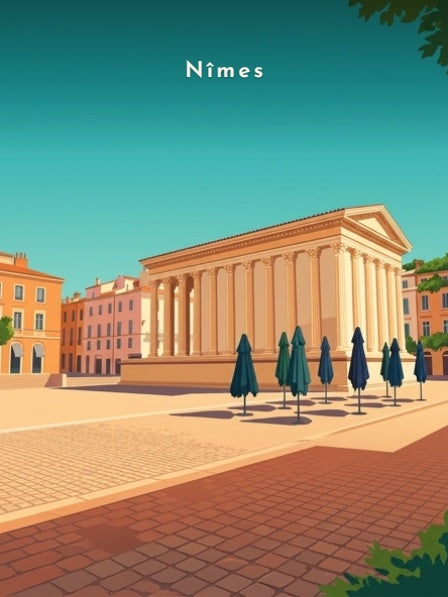 La Maison Carrée depuis la place — Pôdevache, visuel seul