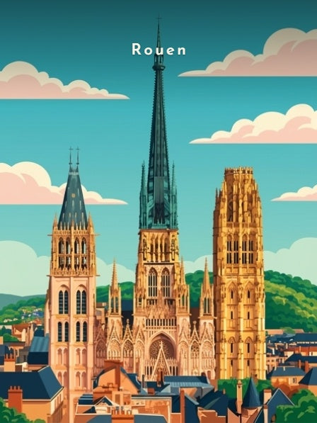 La cathédrale au-dessus des toits — Pôdevache, visuel seul