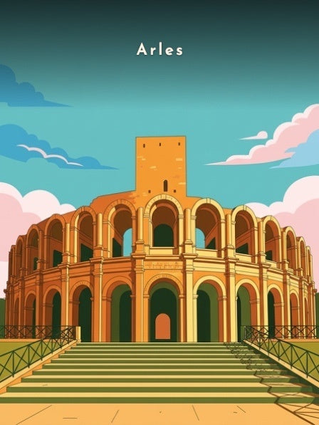 Les Arènes depuis les marches — Pôdevache, visuel seul