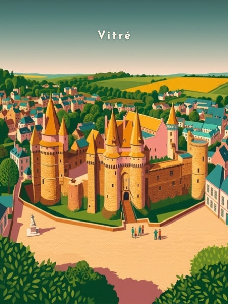 Vue plongeante sur le château — Pôdevache, visuel seul