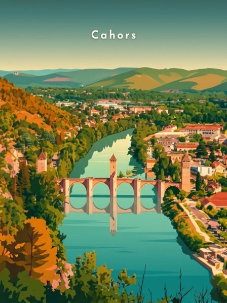 Le pont Valentré dans la boucle du Lot — Pôdevache, visuel seul