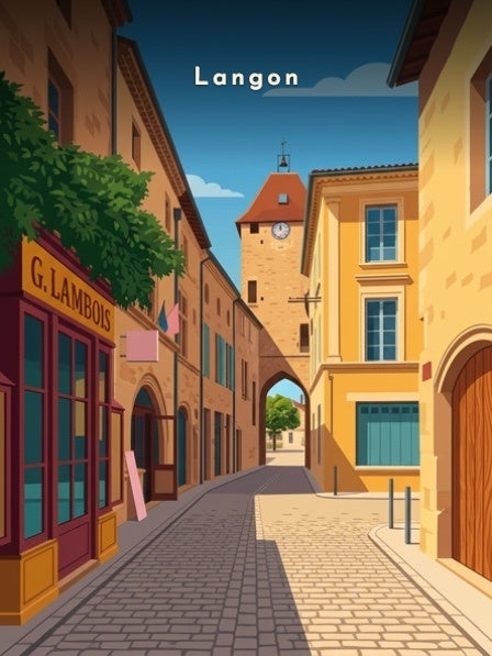 Ruelle vers la tour de l'Horloge — Pôdevache, visuel seul