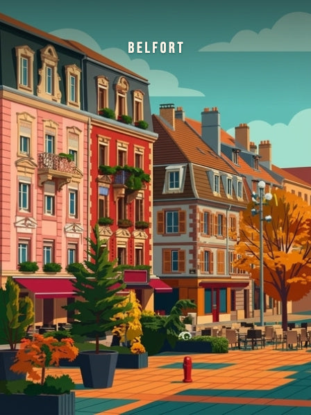 Façades de la vieille ville — Pôdevache, visuel seul