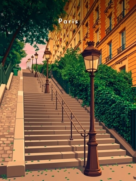 Les escaliers de Montmartre — Pôdevache, visuel seul