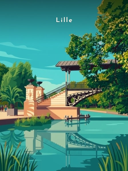 La passerelle du Jardin Vauban — Pôdevache, visuel seul