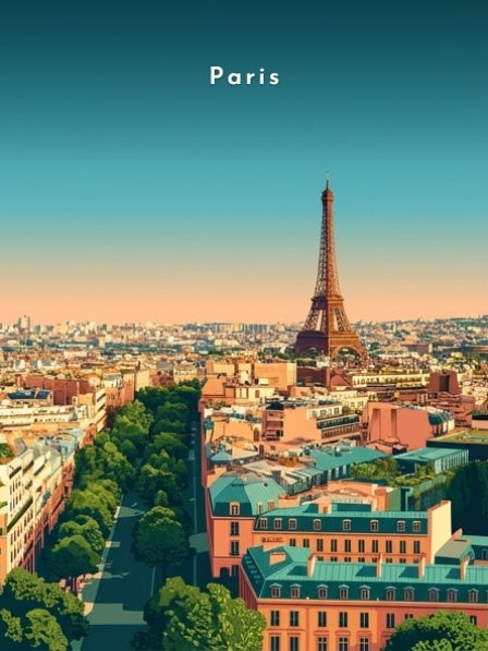 Panorama sur la tour Eiffel — Pôdevache, visuel seul