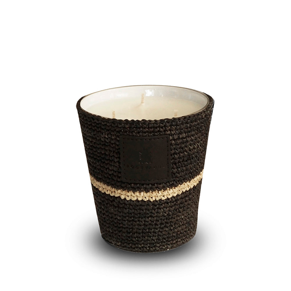 Arusha braided raffia scented candle - Petit Grain