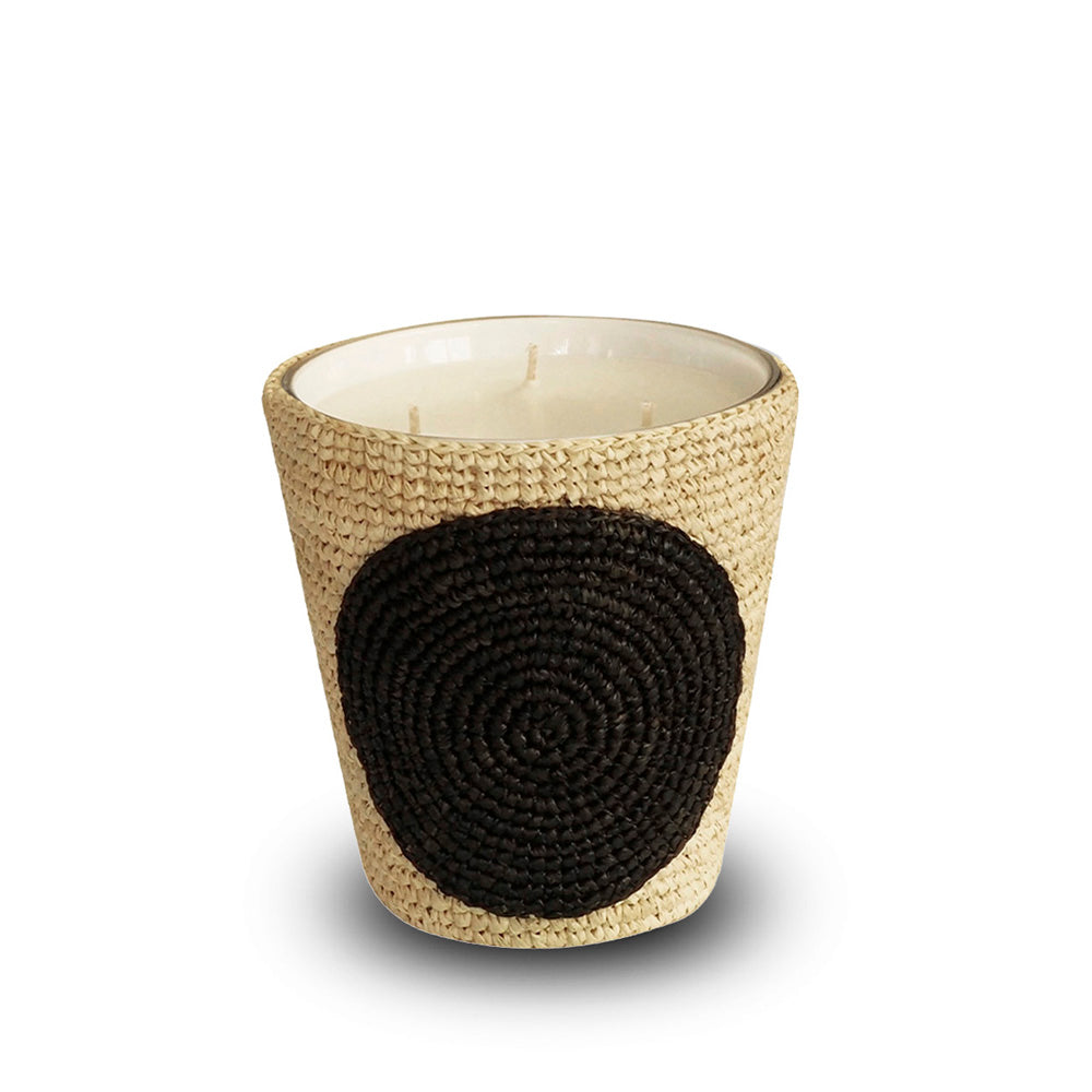 Serengeti braided raffia scented candle - Muse Impériale