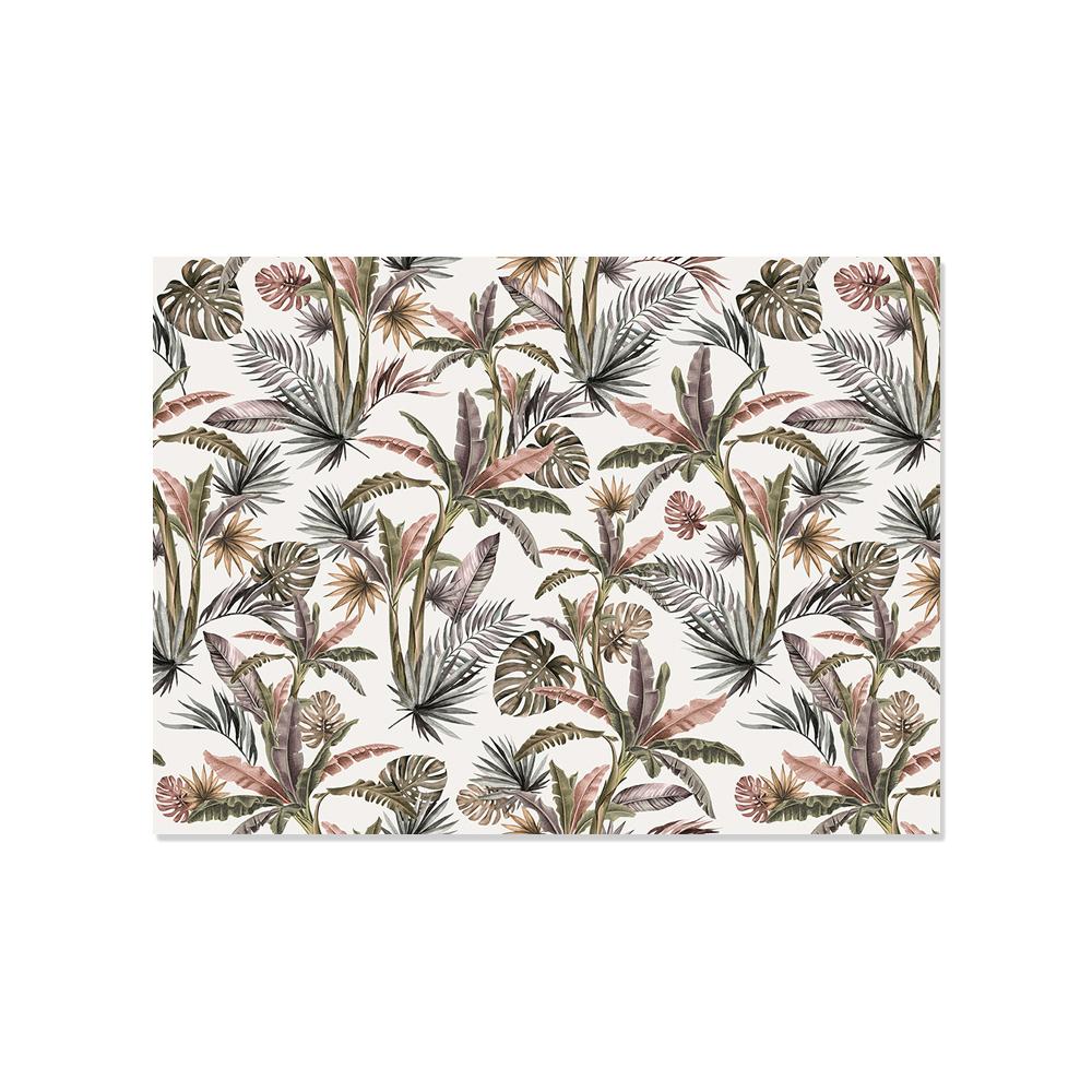 Ce motif avec des palmiers et feuilles dans des tons chaleureux et vintage donnera un air nature à votre décoration de table ! Vous serez vite charmé par ses couleurs élégantes qui ajouteront à votre table une touche chic et épurée. 