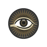 Dessous de verre en vinyle rond — modèle Golden Eye