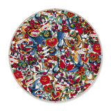Tapis vinyle en vinyle rond — modèle Tattoo Mix