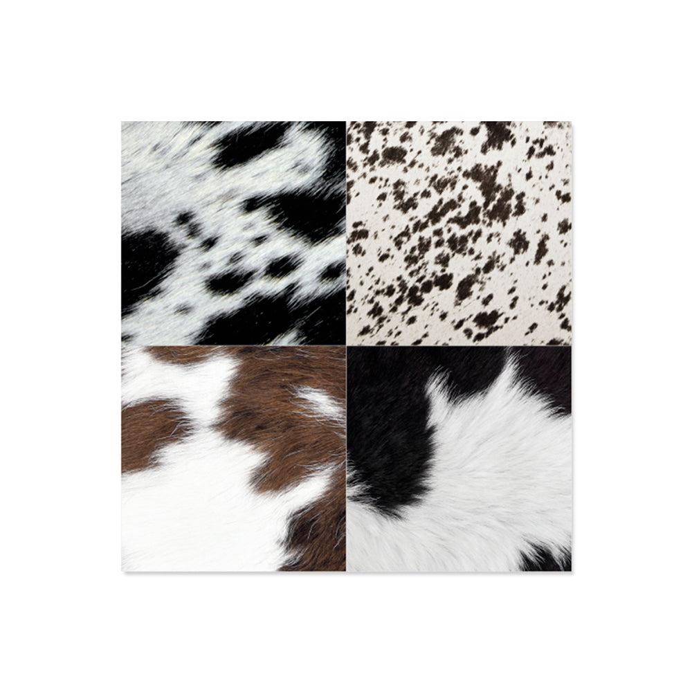 Set of 6 vinyl coasters Mix Cowhide