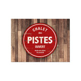 Set de table en vinyle rectangulaire — modèle Chalet Pistes