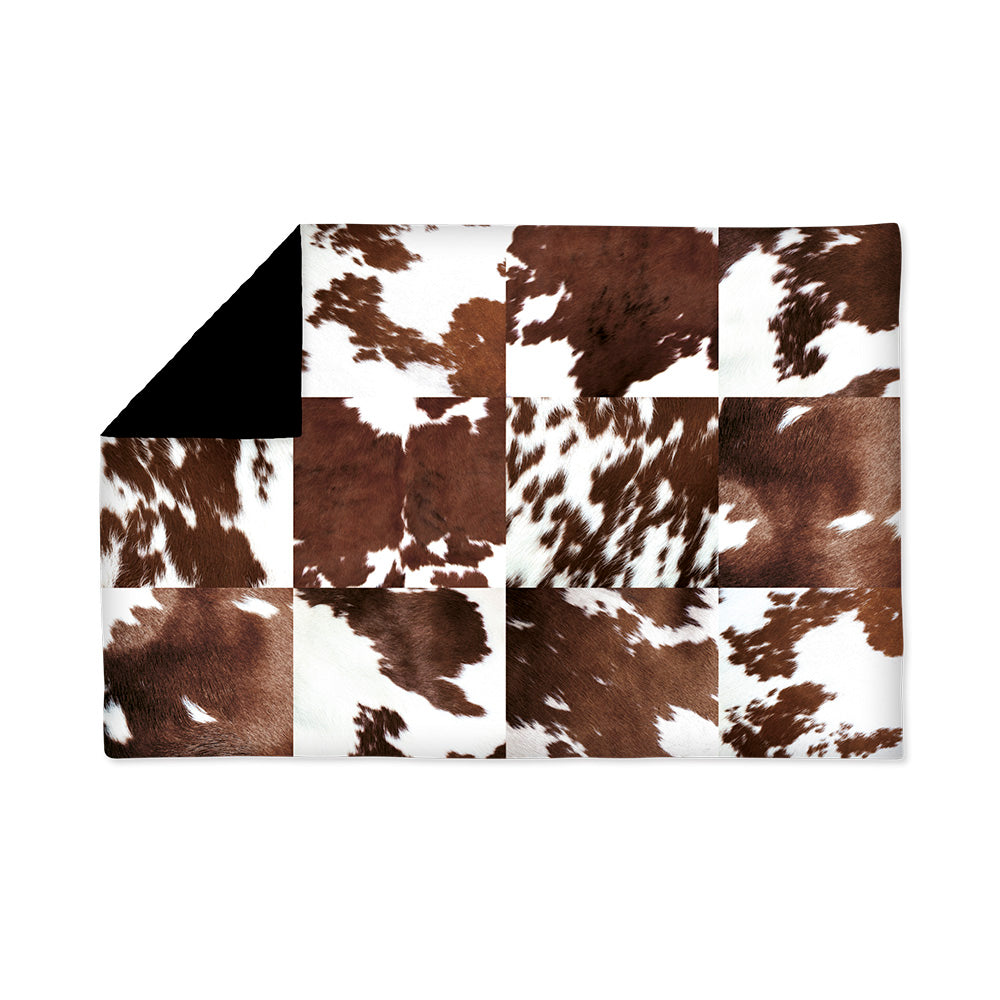 Cowhide velvet throw
