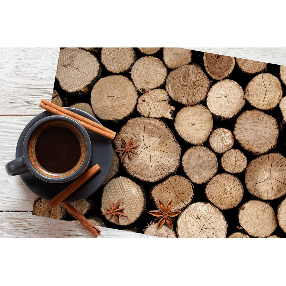 Wood Section vinyl placemat