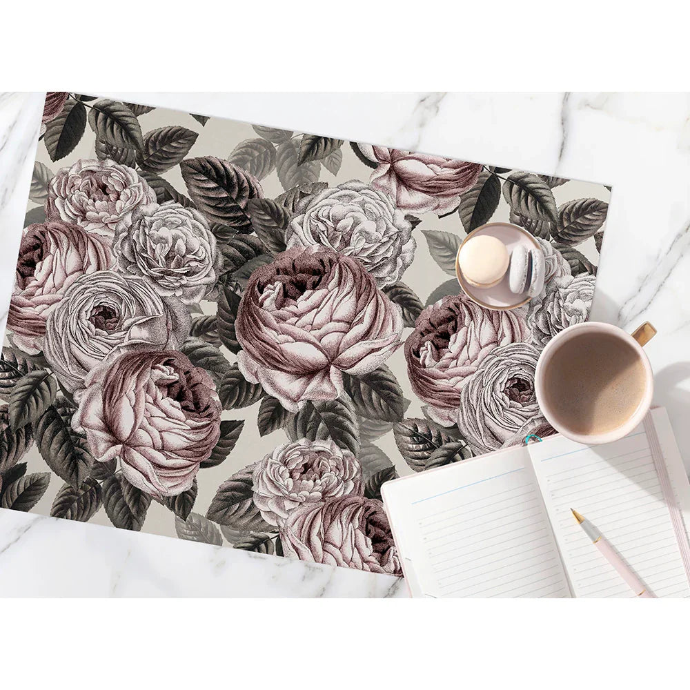 Lot de 4 sets de table en vinyle / Motif floral main image 1