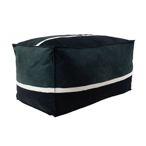 Luo 2-seater velvet pouf