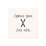 Dessous de verre en vinyle carré — modèle Ski