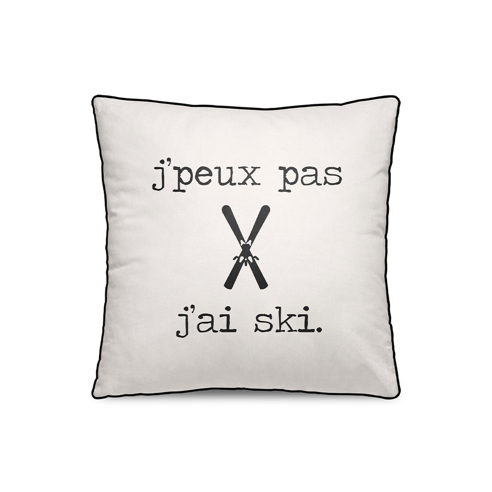 Coussin velours Ski