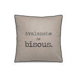 Coussin en velours carré — modèle Avalanche