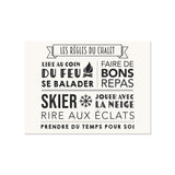 Set de table en vinyle rectangulaire — modèle Règles Chalet