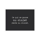 Set de table en vinyle rectangulaire — modèle Chalet