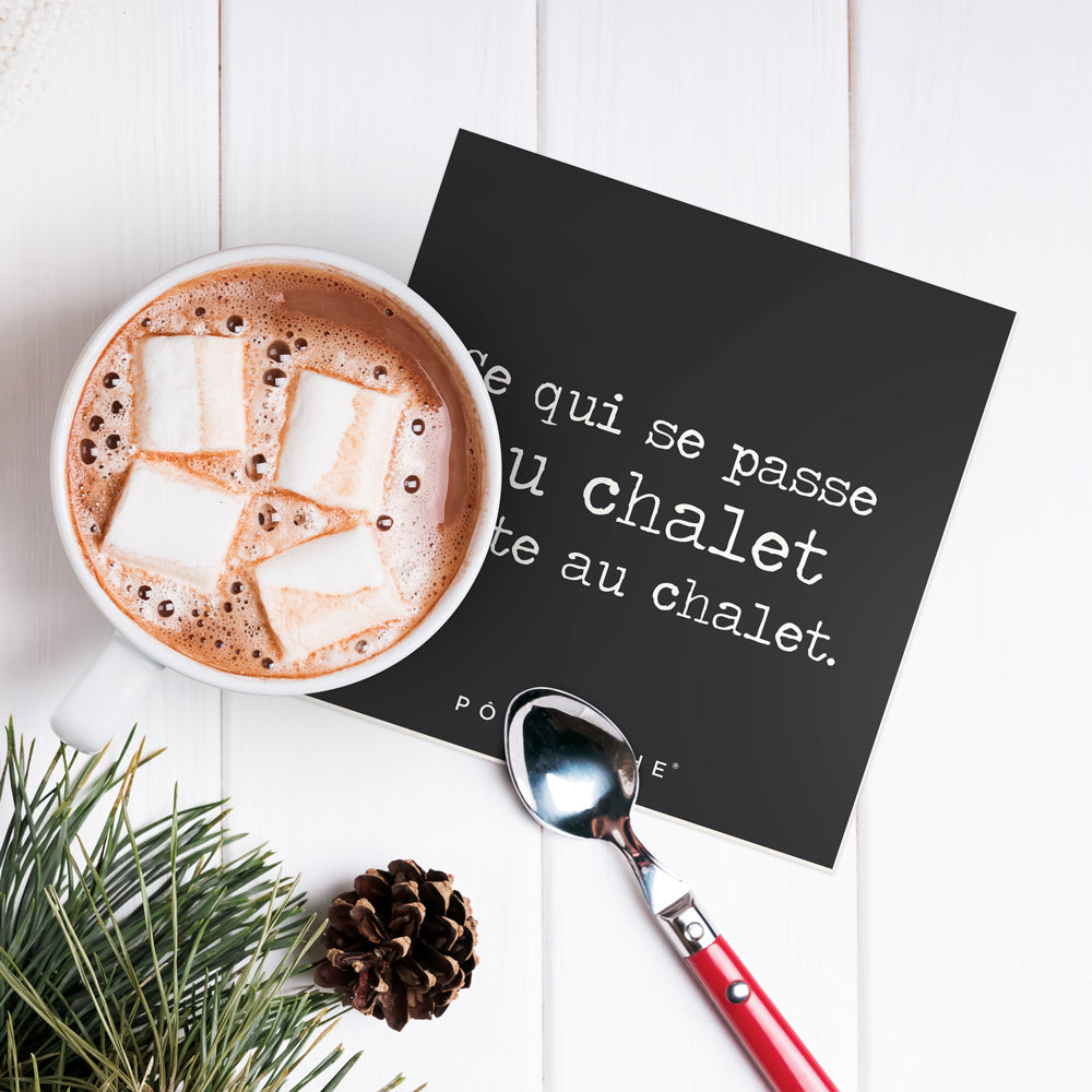 Set of 6 Chalet vinyl coasters