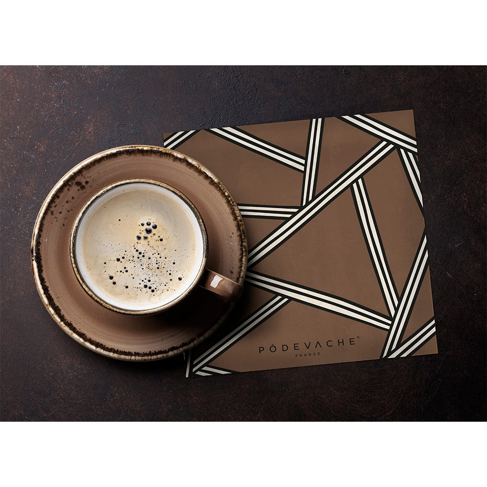 Set of 6 Elipa vinyl coasters