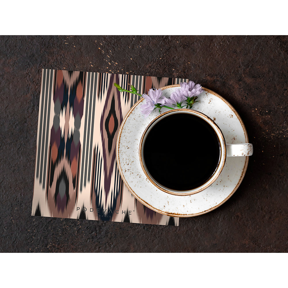 Set of 6 Amata vinyl coasters