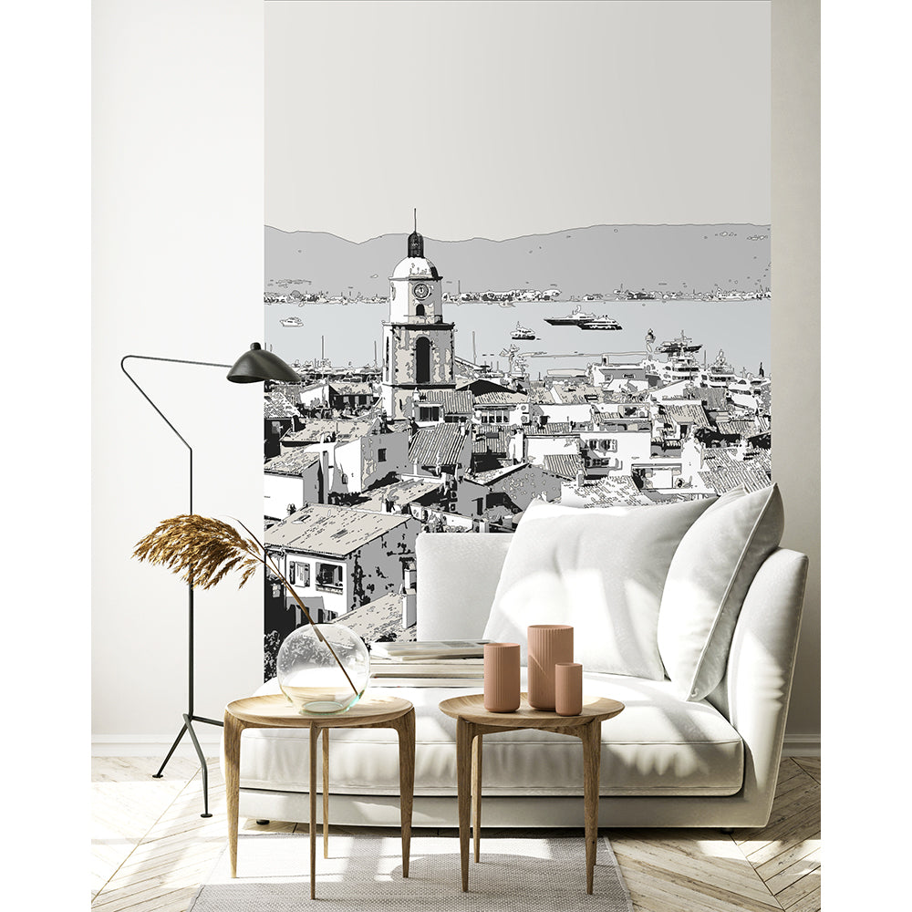 Adhesive vinyl poster Saint Tropez