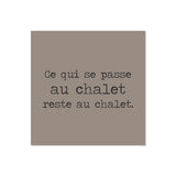Lot de 6 dessous de verre vinyle Chalet