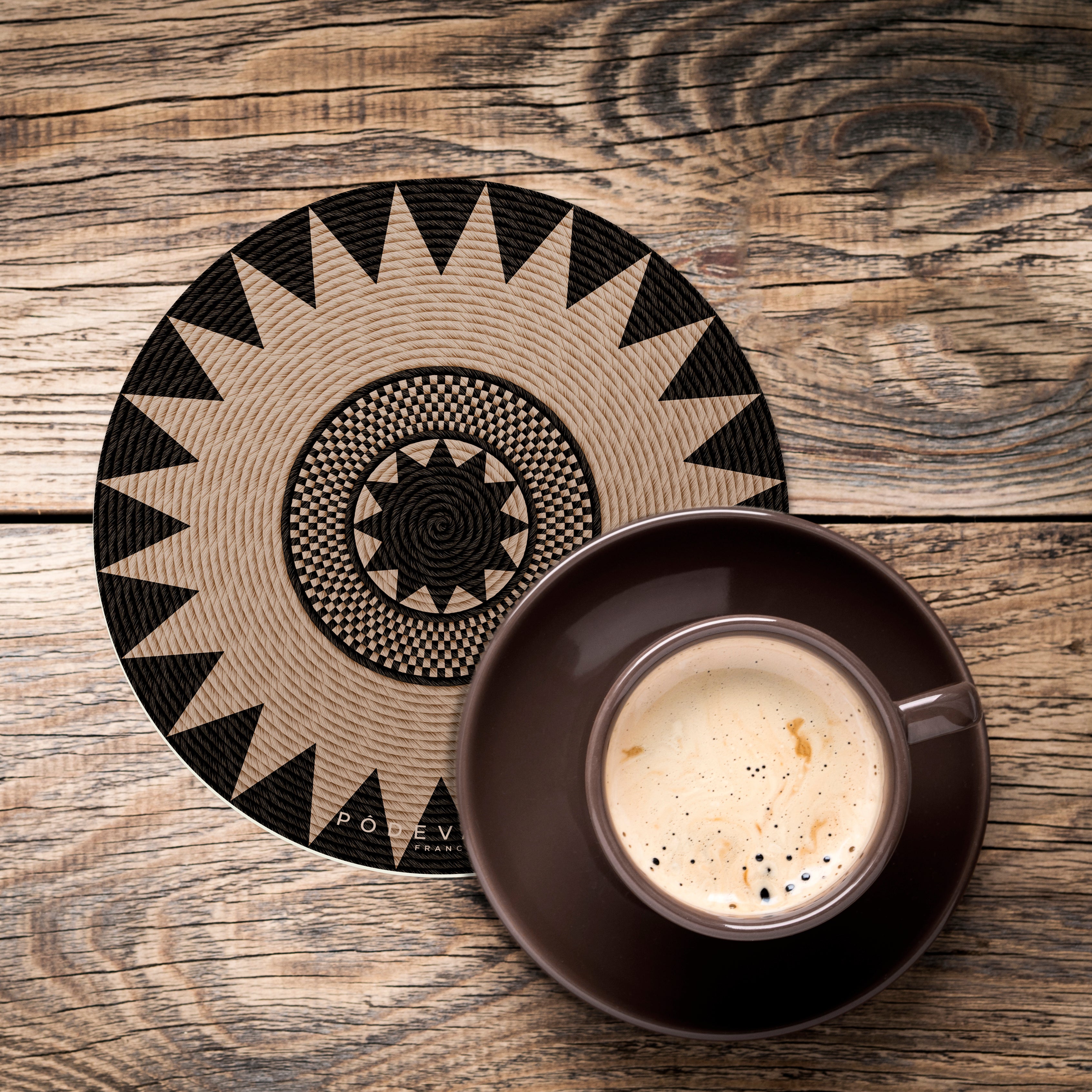 Set of 6 Illo vinyl coasters