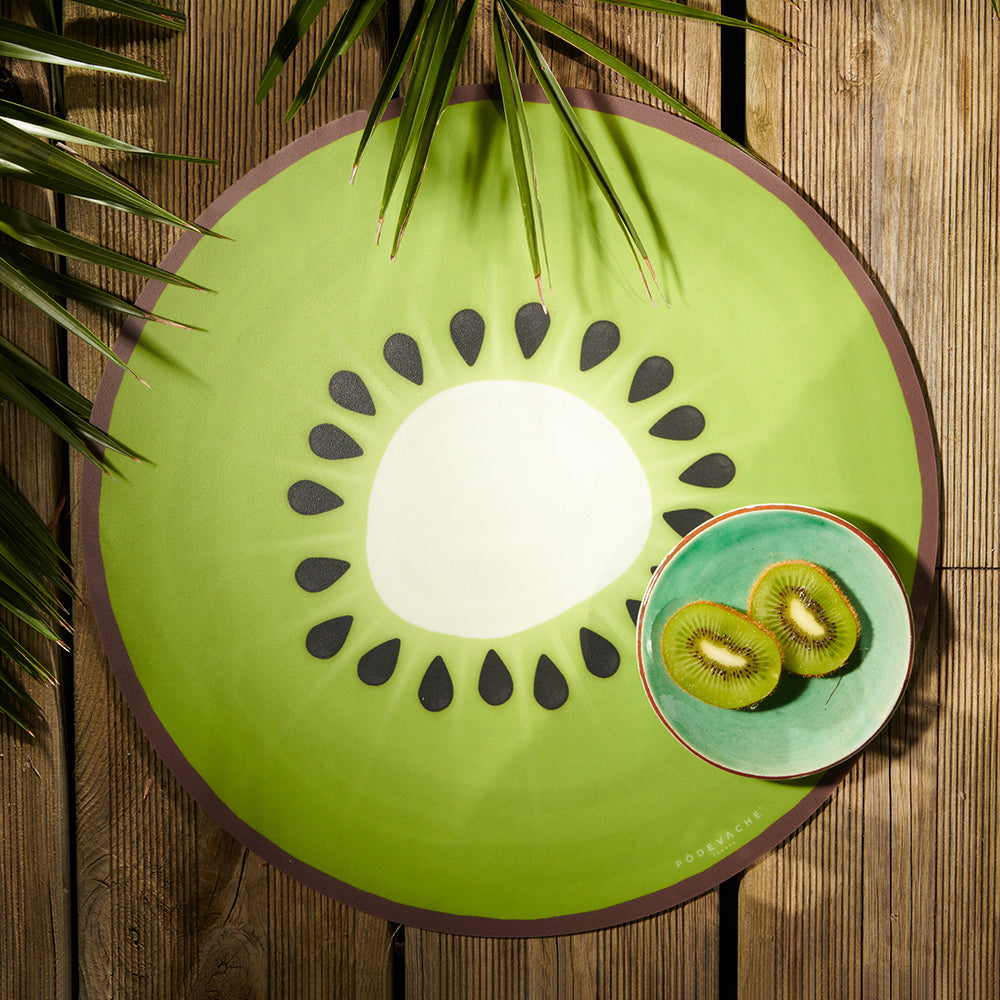 Kiwi vinyl placemat