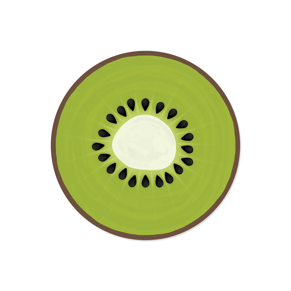 Set of 6 Kiwi vinyl coasters