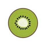 Dessous de verre en vinyle rond — modèle Kiwi, motif jungle