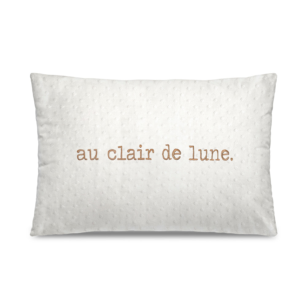 Coussin brodé Lune