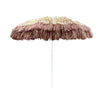 Tilting parasol with raffia fringes Torba