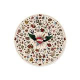 Dessous de verre en vinyle rond — modèle Tattoo Beige