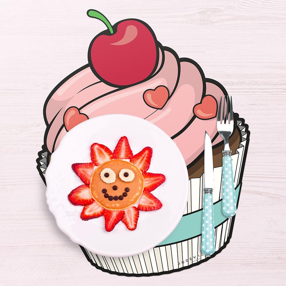 Individual de vinilo Muffin rosa - Infantil