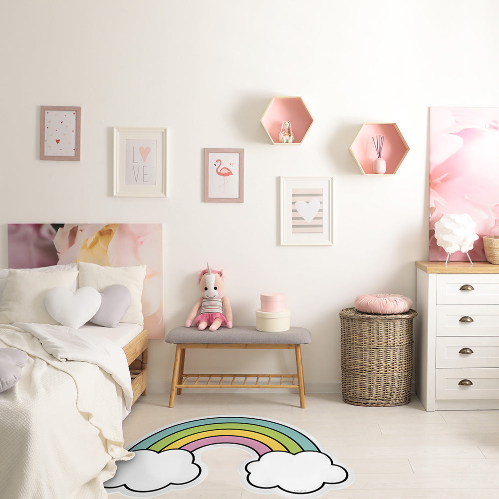 Rainbow vinyl rug - Kids