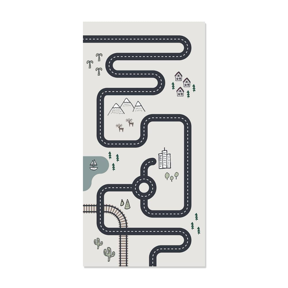 Road Trip vinyl rug - Kids